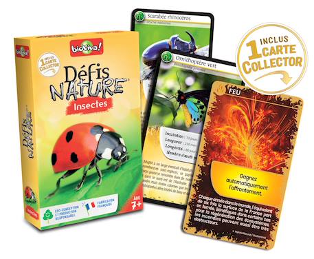 Jeu de cartes - défis nature -  insectes -  fabriqué en france MULTICOLORE 3 - vertbaudet enfant 