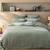 Housse de couette unie en coton, gaze de coton Blanc+Bleu horizon+Caramel+Lichen+Naturel 14 - vertbaudet enfant 