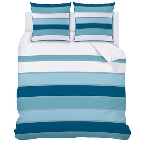 Parure de lit imprimée 100% coton, tendance océane Bleu 4 - vertbaudet enfant 