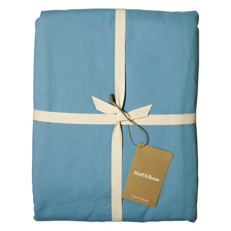 Housse de couette unie en coton, coton lavé Blanc+Bleu glacier+Bleu nuit+Caramel+Lichen+Lin+Miel+Nude+Terre cuite 7 - vertbaudet enfant 