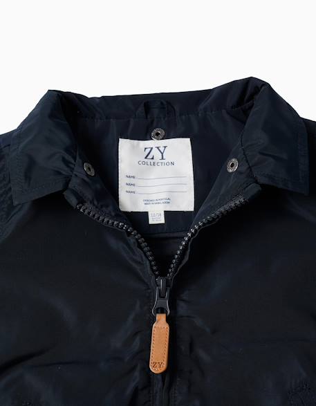 Coupe-vent avec capuche amovible Bleu foncé 4 - vertbaudet enfant 