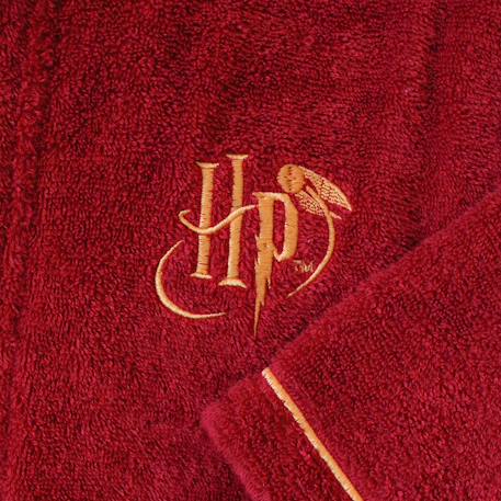 Peignoir enfant à capuche brodé 100% coton, harry potter red Rouge 2 - vertbaudet enfant 