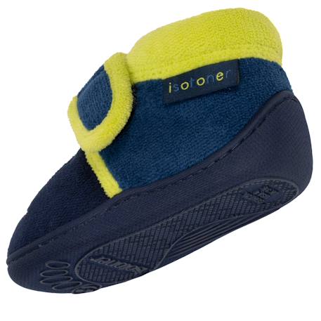 Chaussons bottillons à fermeture à scratch, bon maintien du pied, semelle antidérapante Marine 5 - vertbaudet enfant 
