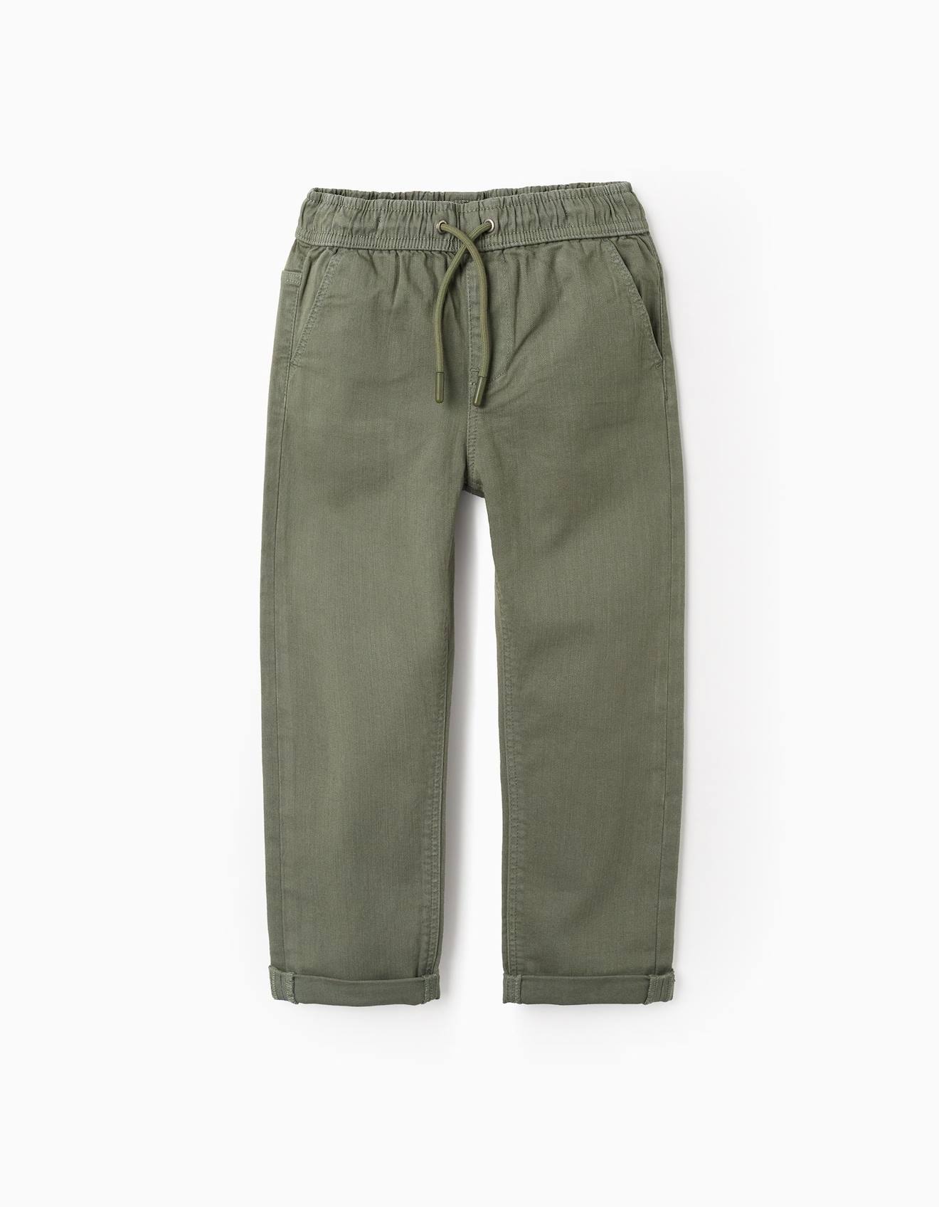 Pantalon Chino Garçon - Taille élastique Avec Cordon - Coupe Droite, Léger Et Respirant - Taille 6 à 14 Ans - 5