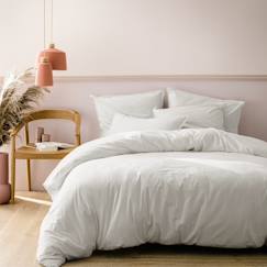 Linge de maison et décoration-Linge de lit enfant-Housse de couette unie en coton, coton lavé