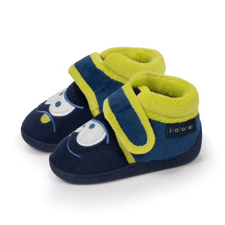 Chaussons bottillons à fermeture à scratch, bon maintien du pied, semelle antidérapante Marine 1 - vertbaudet enfant 