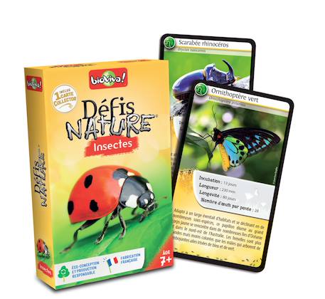 Jeu de cartes - défis nature -  insectes -  fabriqué en france MULTICOLORE 2 - vertbaudet enfant 