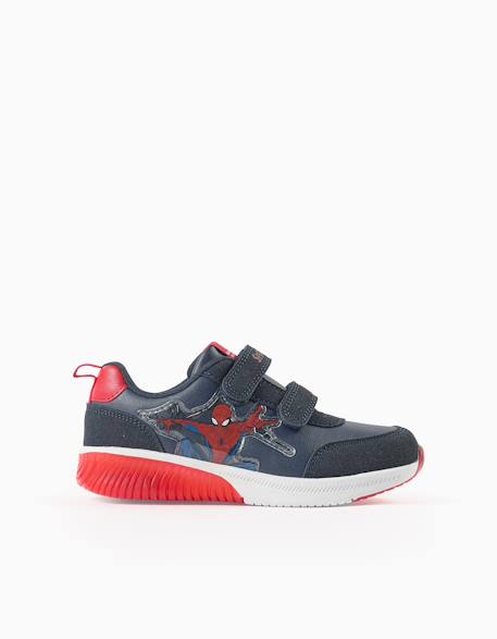 Baskets lumineuses et fermeture à scratch spider-man Bleu foncé 1 - vertbaudet enfant 