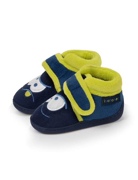 Chaussons bottillons à fermeture à scratch, bon maintien du pied, semelle antidérapante Marine 6 - vertbaudet enfant 