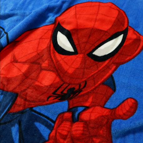 Serviette de bain et de plage imprimée 100% coton, spiderman super hero Bleu marine 3 - vertbaudet enfant 