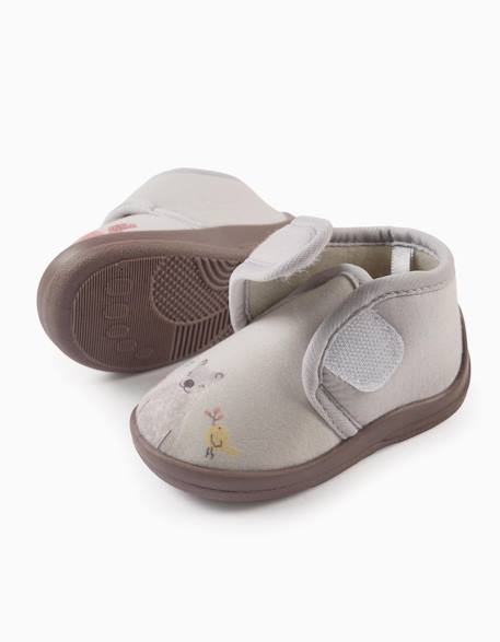 Pantoufles avec imprimé Gris clair 3 - vertbaudet enfant 