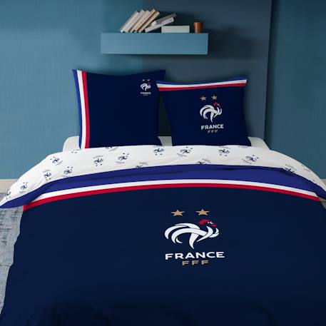 Parure de lit imprimée 100% coton, fff drapeau Bleu marine 1 - vertbaudet enfant 