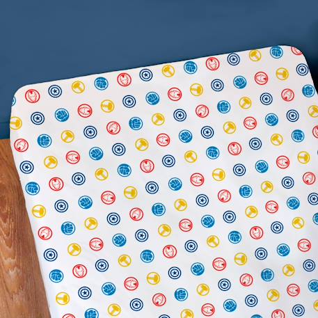 Drap-housse imprimé 100% coton, avengers home team Blanc 2 - vertbaudet enfant 