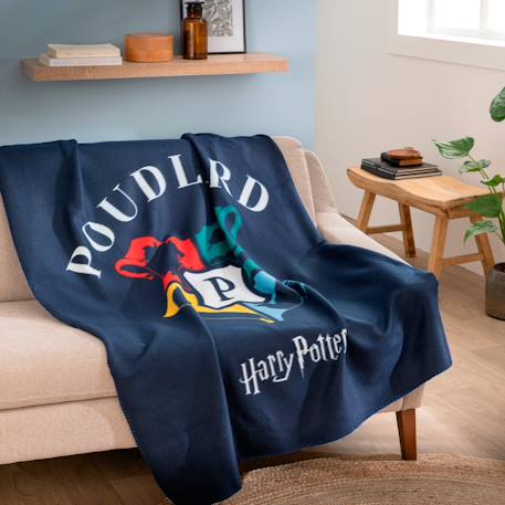 Plaid polaire imprimé 100% polyester, harry potter blason Bleu marine 2 - vertbaudet enfant 