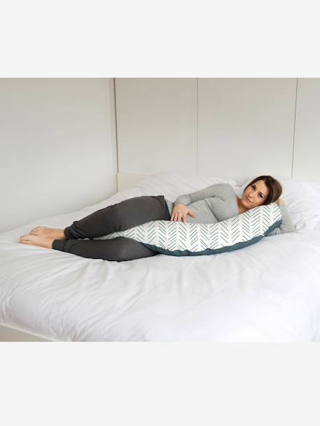 Coussin de maternité Doomoo beige imprimé+Buddy ethnic+Buddy taupe+Tetra sand 9 - vertbaudet enfant 