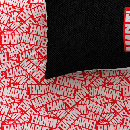 Parure de lit imprimée 100% coton, marvel home identity Noir, rouge 2 - vertbaudet enfant 