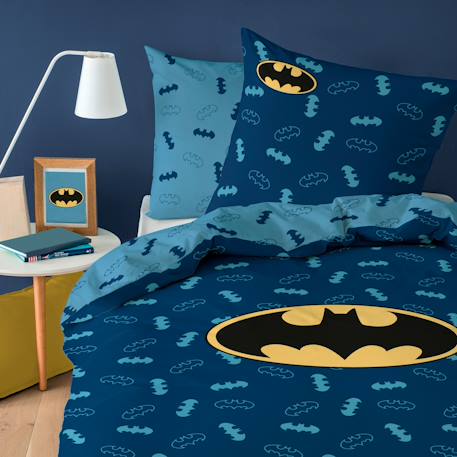 Parure de lit imprimée 100% coton, batman iconic Bleu nuit 1 - vertbaudet enfant 