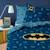 Parure de lit imprimée 100% coton, batman iconic Bleu nuit 1 - vertbaudet enfant 