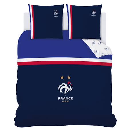 Parure de lit imprimée 100% coton, fff drapeau Bleu marine 3 - vertbaudet enfant 