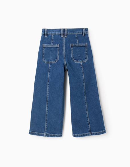 Jean wide leg avec coutures surélevées Bleu 2 - vertbaudet enfant 