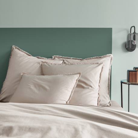 Housse de couette unie en coton, coton lavé Blanc+Bleu glacier+Bleu nuit+Caramel+Lichen+Lin+Miel+Nude+Terre cuite 28 - vertbaudet enfant 