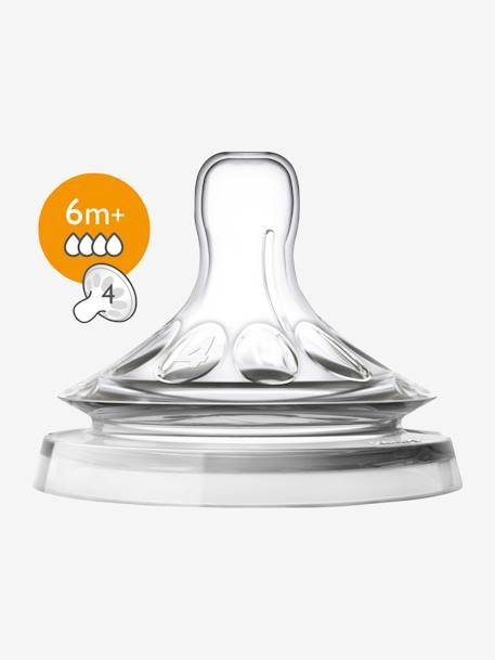 Lot de 2 tétines Philips AVENT Natural, 5 débits transparent 10 - vertbaudet enfant 