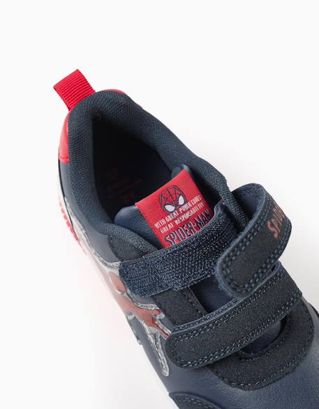 Baskets lumineuses et fermeture à scratch spider-man Bleu foncé 4 - vertbaudet enfant 