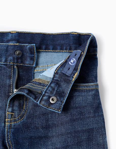 Jean coupe droite Bleu+Bleu foncé 7 - vertbaudet enfant 