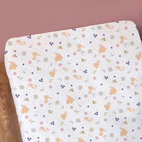 Drap housse imprimé 100% coton, disney home princesse bal Blanc 3 - vertbaudet enfant 