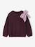 Sweat fille noeud en sequins prune 1 - vertbaudet enfant 