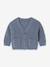 Gilet bébé col V en maille grosse jauge bleu grisé+gris ardoise 1 - vertbaudet enfant 