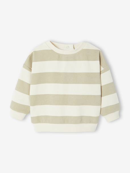 Ensemble bébé sweat-shirt + salopette kaki 2 - vertbaudet enfant 