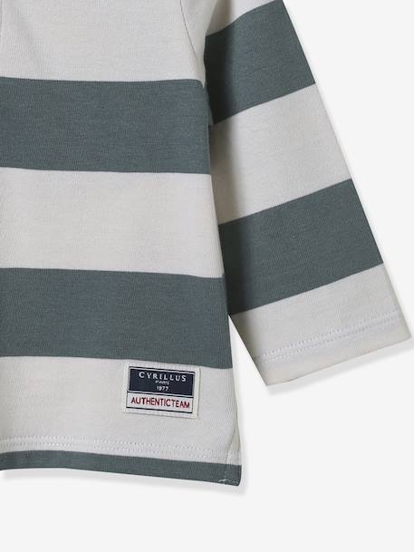 Polo rugby bébé coton biologique vert 3 - vertbaudet enfant 