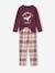 Pyjama fille Harry Potter en flanelle prune/carreaux 1 - vertbaudet enfant 