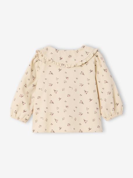 Blouse bébé imprimée en velours vanille 3 - vertbaudet enfant 