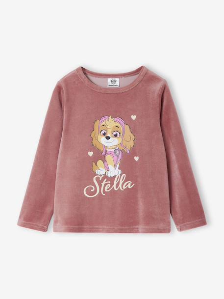 Pyjama fille Pat'Patrouille en velours Rose/écru 2 - vertbaudet enfant 