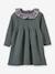 Robe en tricot col en tissu Liberty bébé olive 1 - vertbaudet enfant 