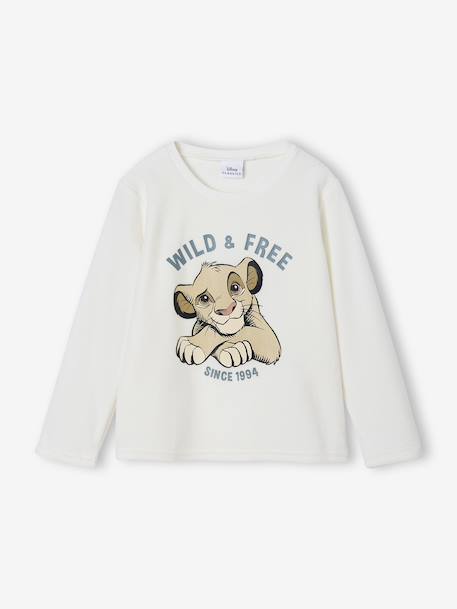 Pyjama garçon Disney Le Roi Lion en velours Blanc/vert grisé 2 - vertbaudet enfant 