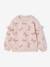 Sweat fille noël coeurs pailletés manches volantées écru+rose poudré 2 - vertbaudet enfant 