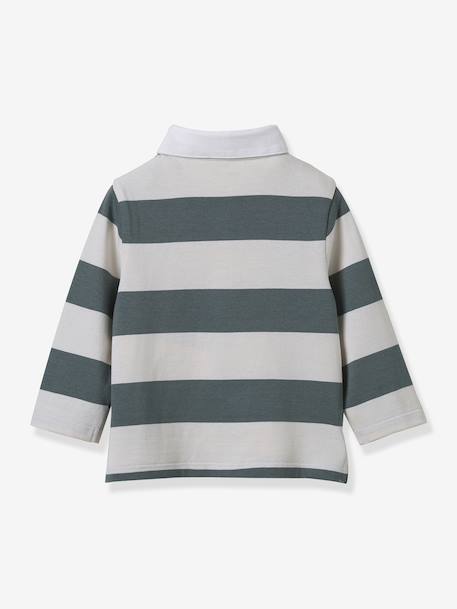 Polo rugby bébé coton biologique vert 4 - vertbaudet enfant 