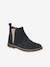 Boots enfant fille cuir élastiquées marine 1 - vertbaudet enfant 
