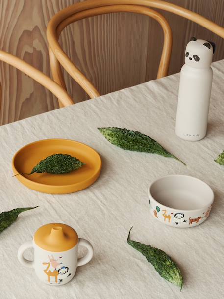 Coffret repas Vivi - bleu foncé+écru+jaune+rose+rose pâle+vert d'eau 5 - vertbaudet enfant 
