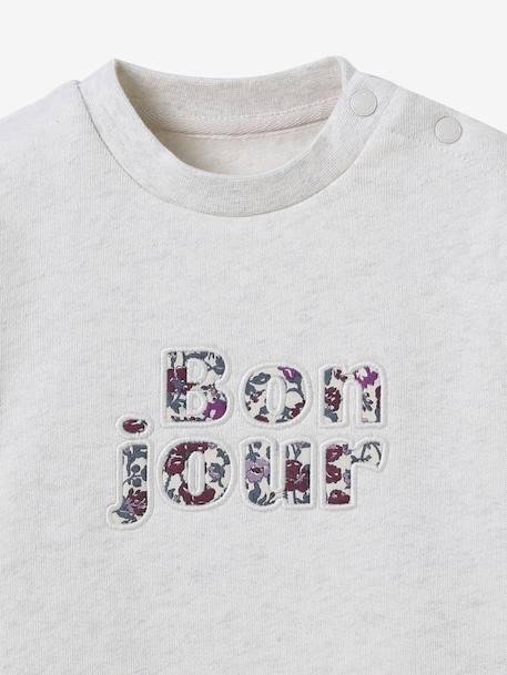 Sweat lettres en tissu Liberty bébé coton biologique beige 3 - vertbaudet enfant 