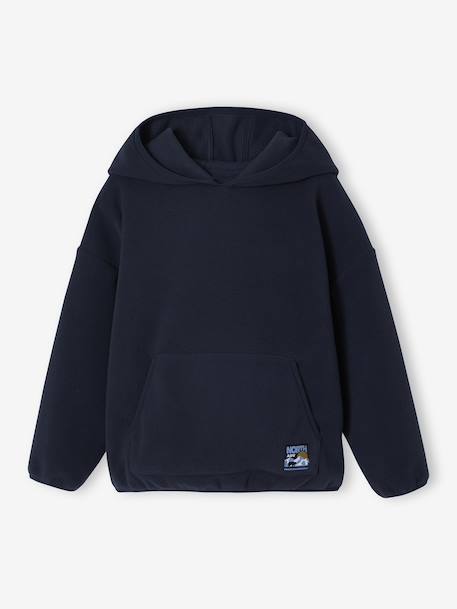 Sweat à capuche en polaire garçon bleu ardoise 4 - vertbaudet enfant 