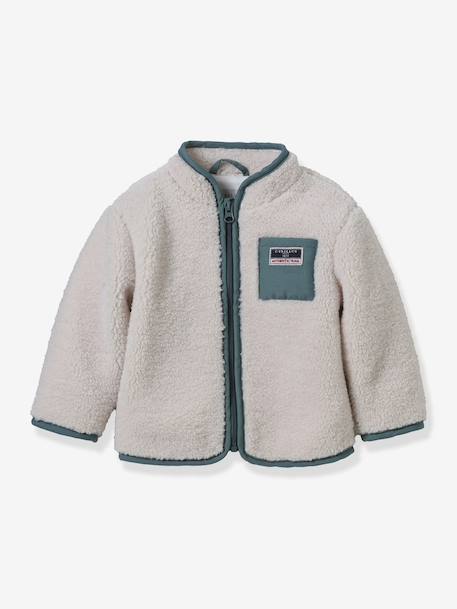 Gilet en sherpa bébé écru 1 - vertbaudet enfant 