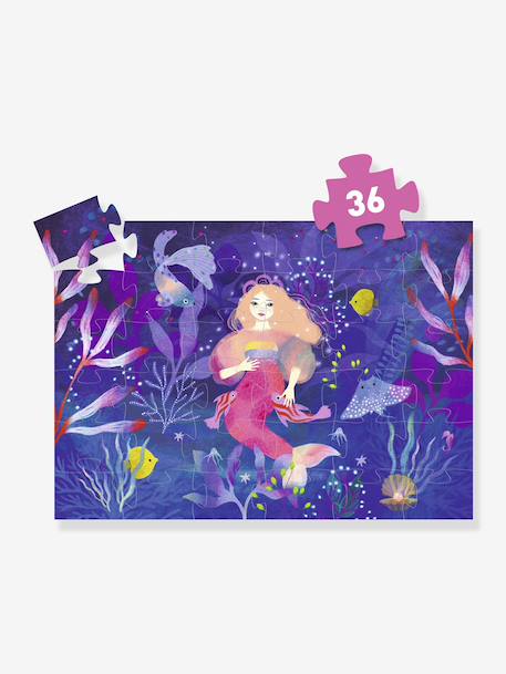 Puzzle 36 pièces Ella la sirène violet 2 - vertbaudet enfant 
