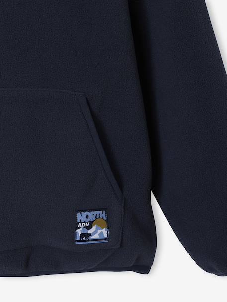 Sweat à capuche en polaire garçon bleu ardoise 6 - vertbaudet enfant 
