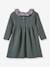 Robe en tricot col en tissu Liberty bébé olive 2 - vertbaudet enfant 