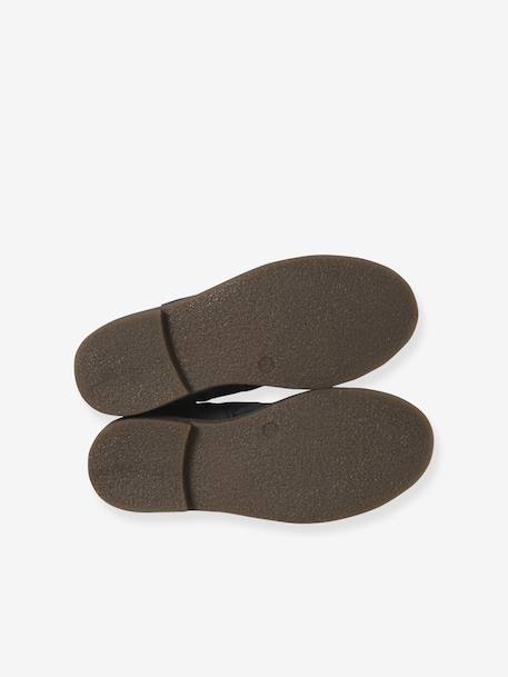 Boots enfant fille cuir élastiquées marine 5 - vertbaudet enfant 