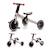 Tricycle Kinderkraft 4TRIKE Pliant 3 en 1 avec Draisienne, Tricycle à Pédales, Selle Réglable et Cadre Aluminium Grey+Honey 1 - vertbaudet enfant 